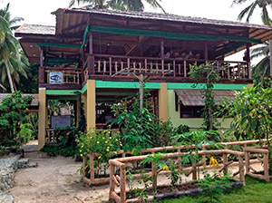 The main building in the Port Barton Resort. The main building in the Port Barton Resort.