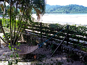 Greenviews has the biggest white beach in Port Barton but the water is shallow