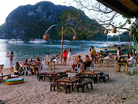 At El Nido we now provide a beachfront eating and drinking area At El Nido we now provide a beachfront eating and drinking area